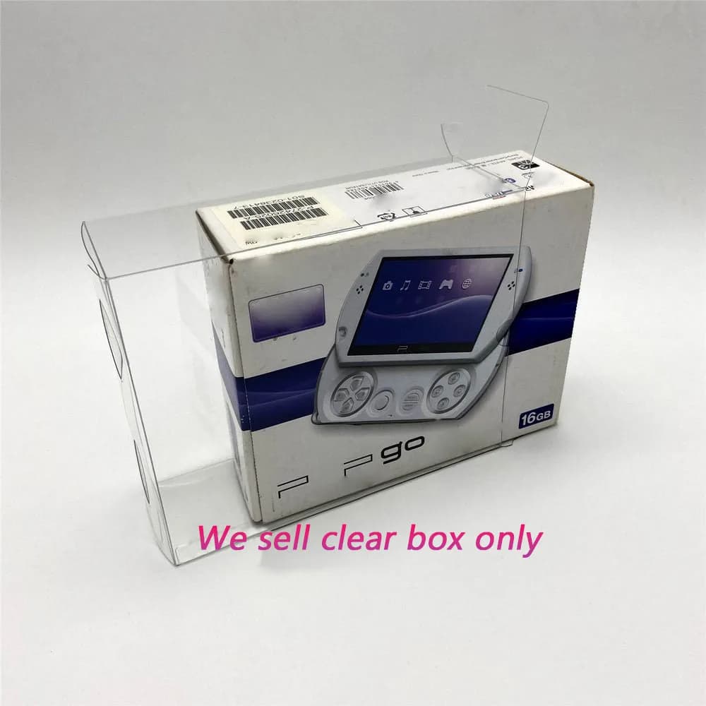 Custodia protettiva in PET trasparente per console di gioco PSPGO Versioni USA Giappone scatola di immagazzinaggio raccolta display trasparente