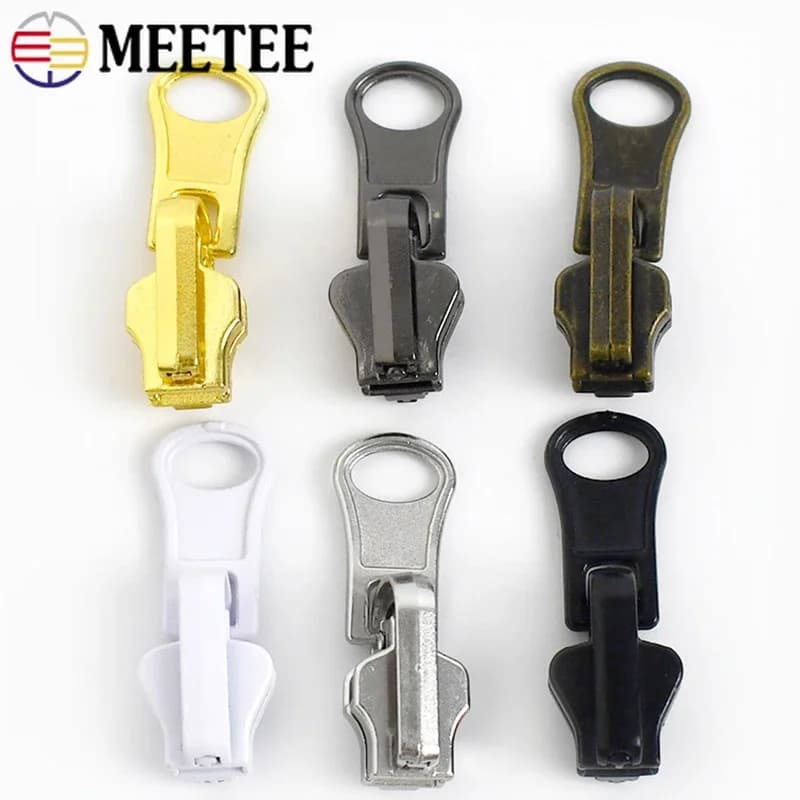 10/20 pezzi 3 # 5 # 8 # Cursore per cerniera bifacciale per cerniere in nylon metallico in resina Decorazione per indumenti Zip Pull Head Accessori per cucire borse fai da te
