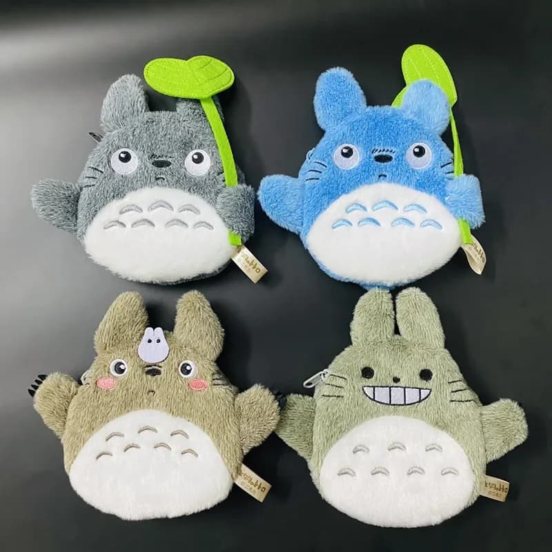 Il mio vicino Totoro Portamonete Portachiavi Peluche Anime Borse Face Man Portafoglio Borsa portaoggetti Ciondolo Regali per bambini Borsa Totoro Kawaii
