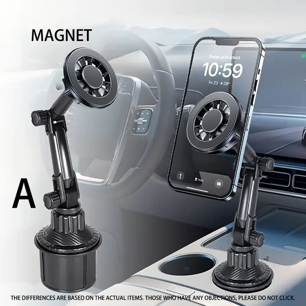 Magnetic Car Cup Holder Phone Mount, Universal Smartphone Stand for Navigation and Calls, Secure Fit for Daily Commuting Drives