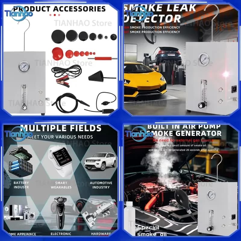 Smoke Leak Detector Instrument for Automotive Vacuum Diagnostic and Smoke Leakage Analysis for Cars