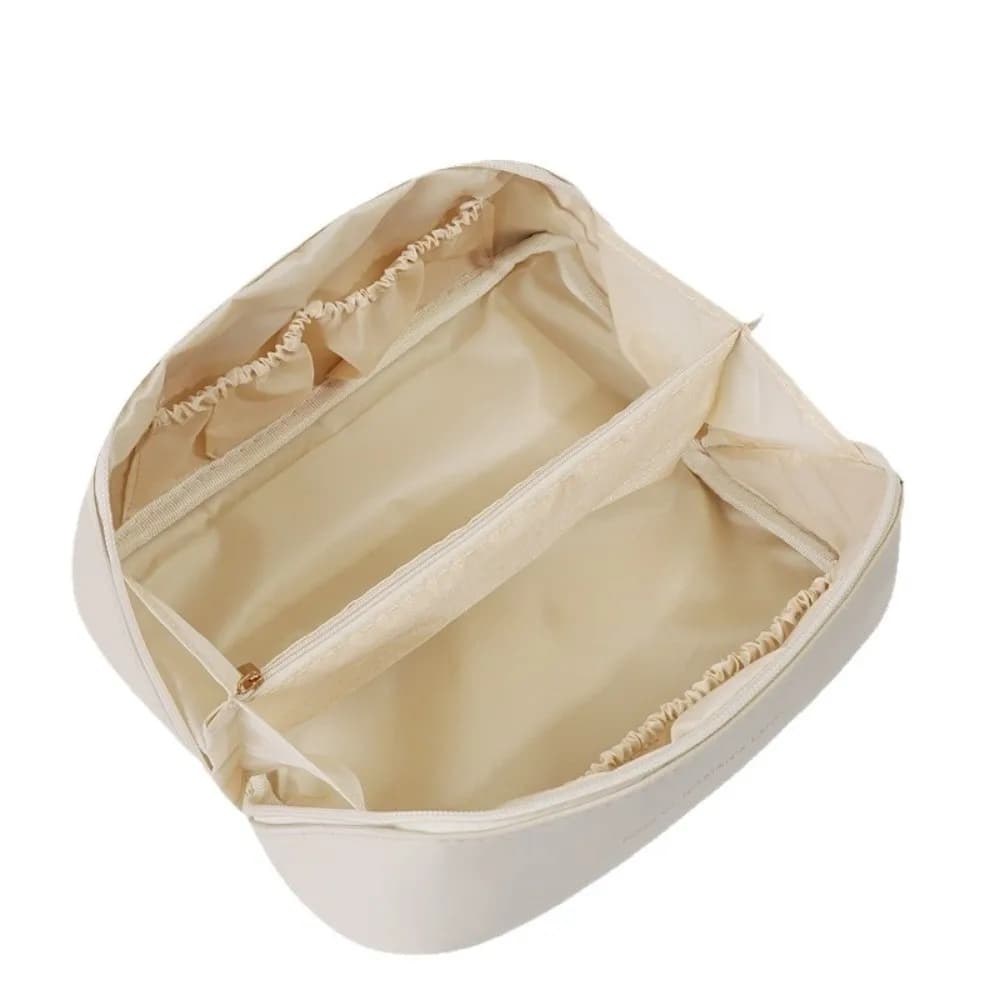 Fashion Portable Tote Makeup Bag Pillow Large Capacity Cosmetic Bag Multi-compartment PU Travel Organizer Bag