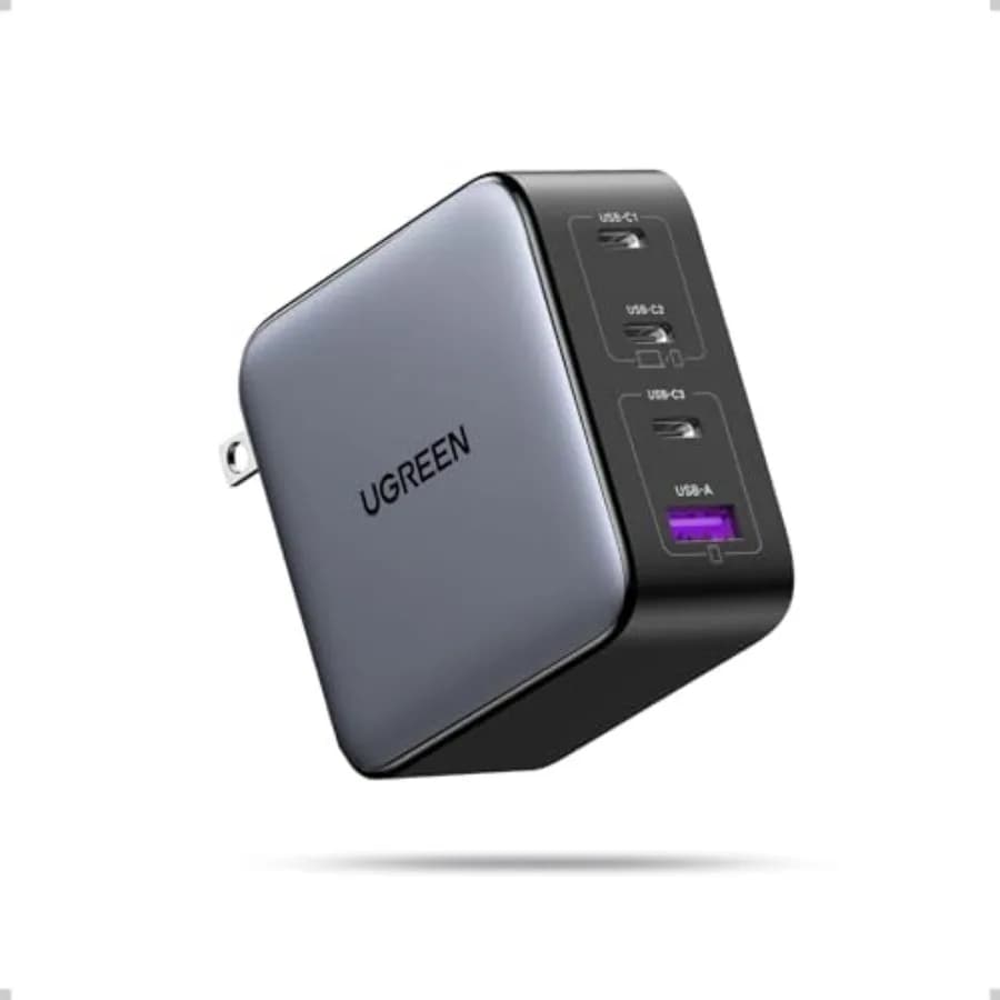 Caricatore USB C GaN Nexode 100W a 4 porte, compatto e pieghevole, adattatore di alimentazione rapido per laptop, MacBook Pro/Air, iPad Pro, iPhone 17