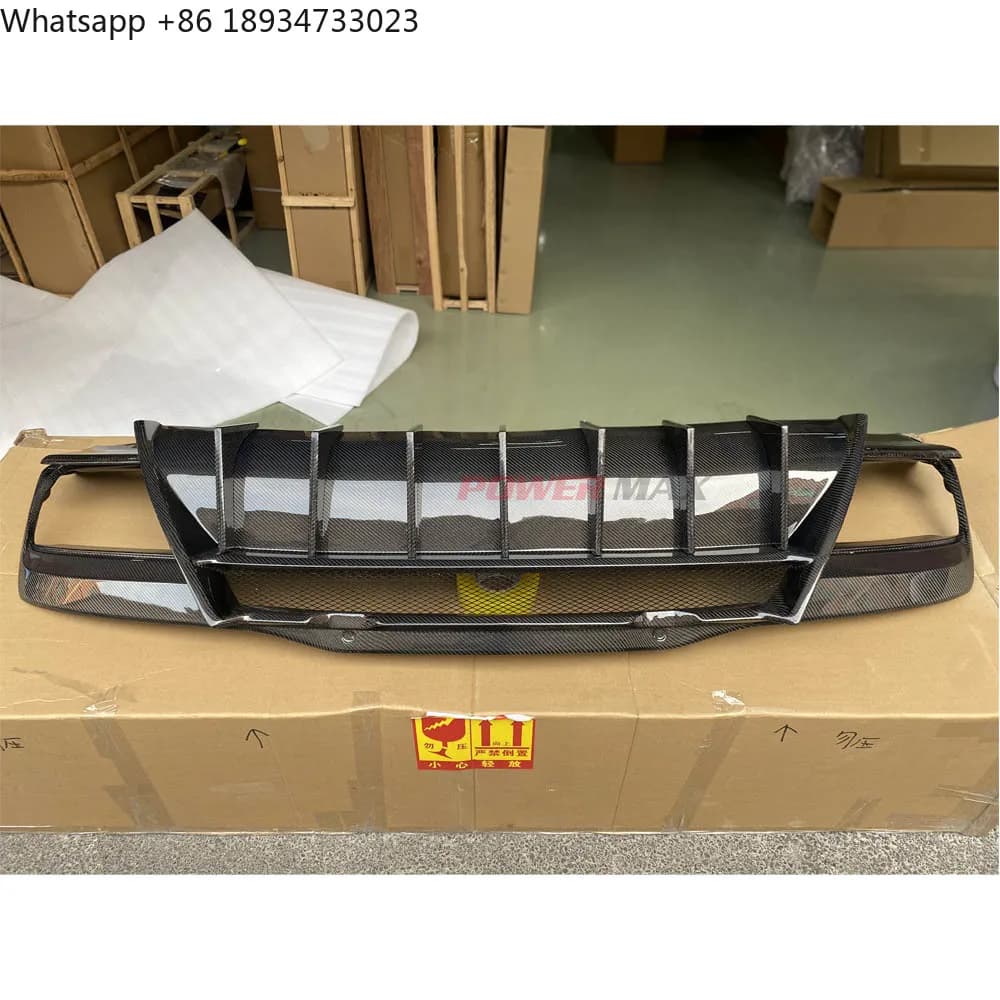 Diffusore Posteriore in Fibra di Carbonio per Chevrolet Corvette C8 2019 Paraurti Posteriore