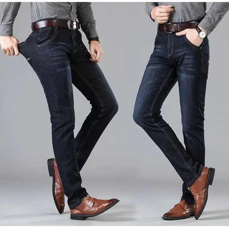 Jeans da Uomo 2026 Nuovi, Casual, Elasticizzati, Moda Classica, Blu e Neri, Pantaloni da Lavoro in Denim, Abbigliamento Maschile