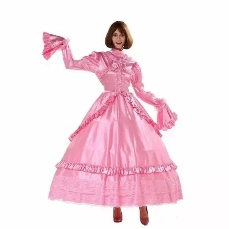 Abito con bordo foglia di loto, personalizzazione del costume cosplay della cameriera francese