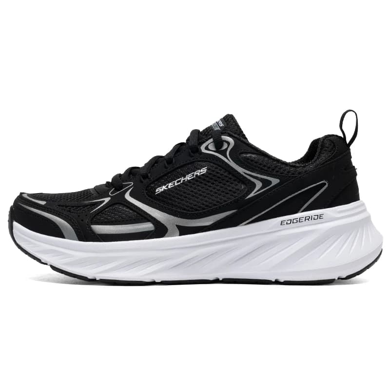 Scarpe da corsa Skechers da uomo, sneakers in rete con suola spessa, modello Edgeride Retro, 232844-Bkw