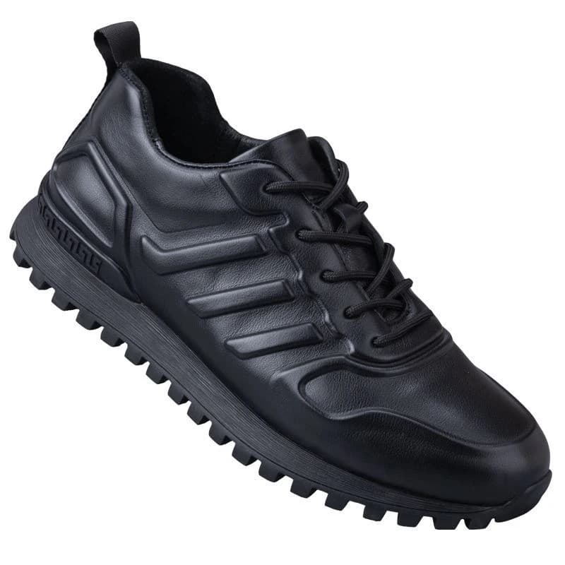 Men's genuine leather bottom thick upper layer cow leather Trekking Running Sneaker Soft Outdoor digs out breathable size 37 45