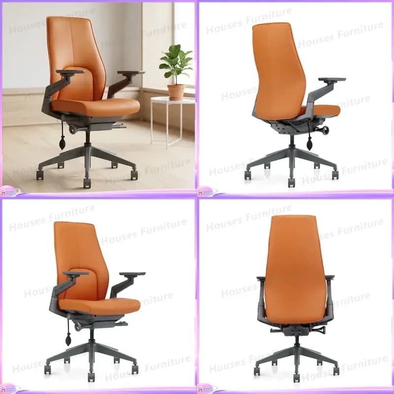 Ergonomic Office Chair Gaming Computer Desk Seat Swivel Massage Backrest TPEE Nylon Home Work Chair Adjustable Lumbar Support