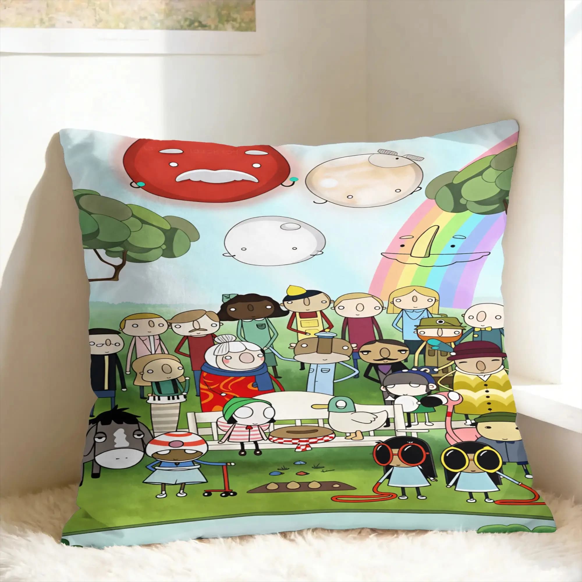 Pillow Cover Sarahs And Duck Kawaii Pillow Case For Sofa Couch Bed Living Room Pillowcases