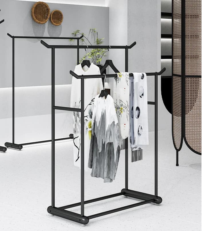 Espositore da pavimento per negozio di abbigliamento, scaffale speciale per appendiabiti per negozio di abbigliamento da donna