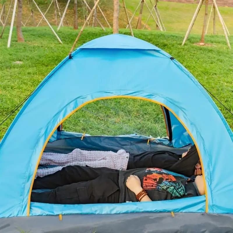 Tenda da Campeggio Rinforzata Impermeabile per Esterni, Tenda da Spiaggia per Pernottamento Singolo, Facile da Montare, Riparo per Campeggio