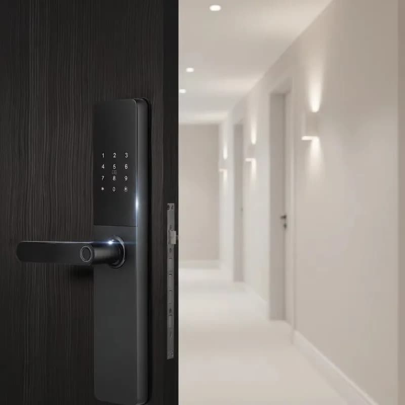 Serratura digitale automatica intelligente impermeabile con maniglia in alluminio, riconoscimento biometrico tramite impronta digitale e telecamera, sblocco facciale