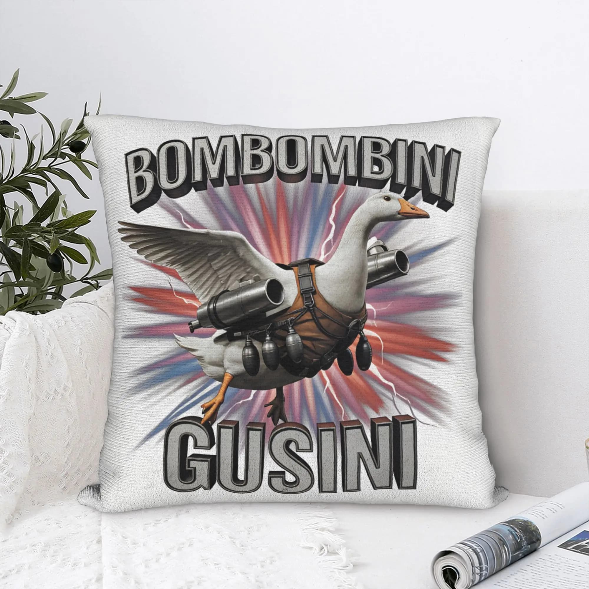 Italian Brainrot Meme 2026 Pillow Case Graphic Pillow Cover For Living Room Sofa Funny Pillowcases