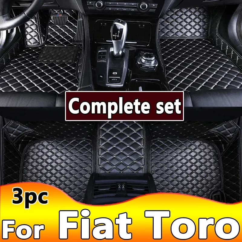 Tappetini per auto personalizzati per Fiat Toro 2016-2022 DropShipping Accessori interni 100% Fit Tappeti in pelle Tappeti Tappetini per piedi 0601