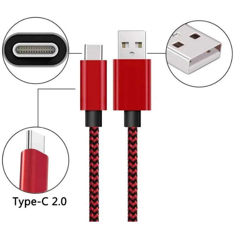 Nuovo cavo USB 2.0 tipo C MAXCURY, cavo dati intrecciato a ricarica rapida per Samsung Galaxy S10 S9 S8 Note 9 8 A40 A50 A70 M30s Xiaomi