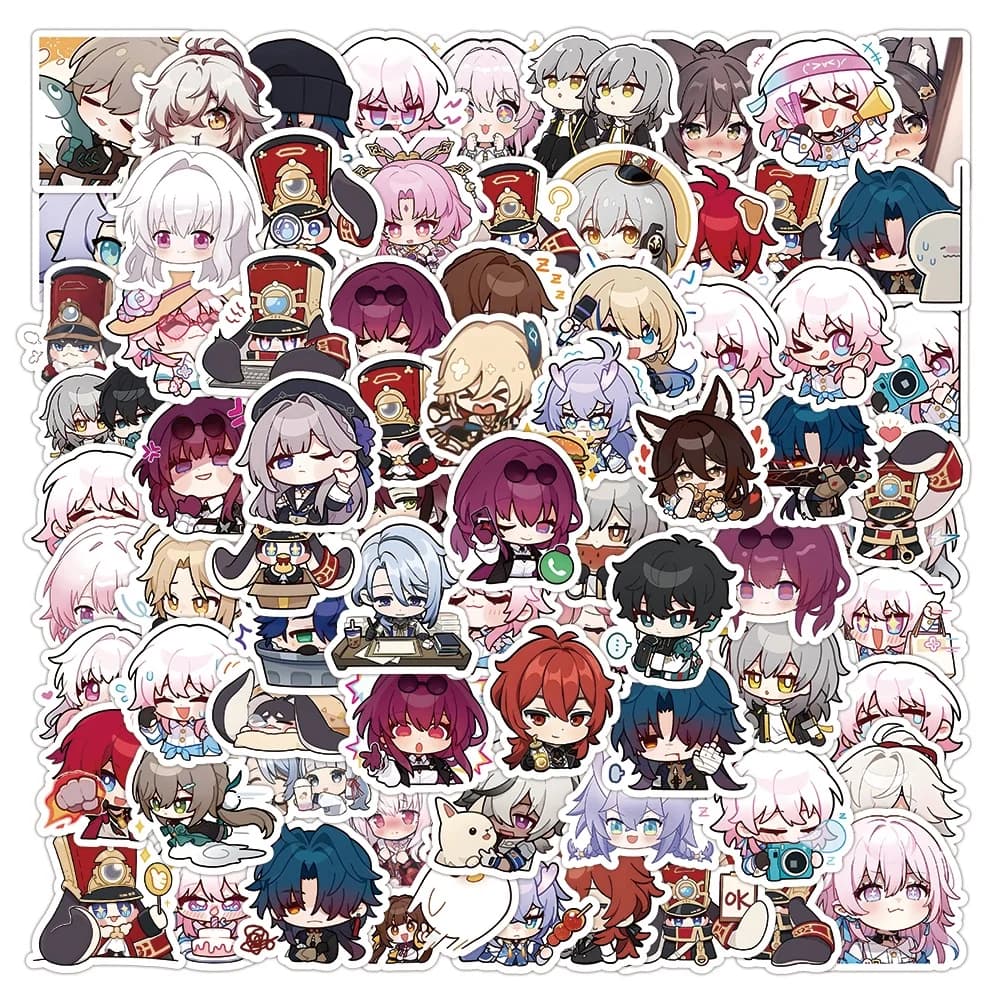 100 pieces hot game Honkai: stickers Graffiti Star Rail for helmet bicycle hand tray decals LanLanStickersWorld
