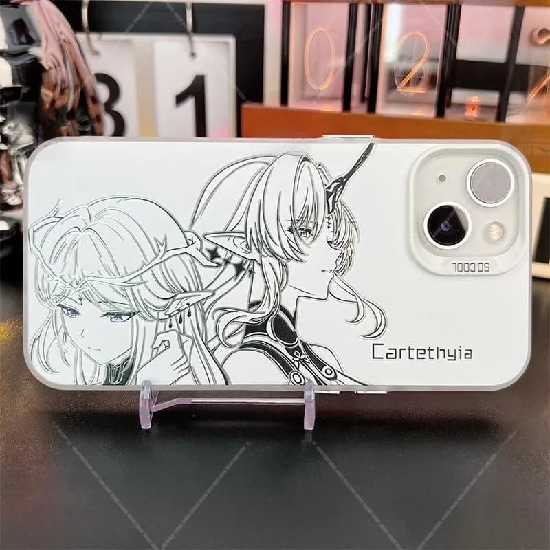 Lovely Wuthering Waves Cartethyia Silver Soft Case protection for iPhone 16 15 13 12 11 14 Pro Max XS XR 7 8 Plus X Hard Coque