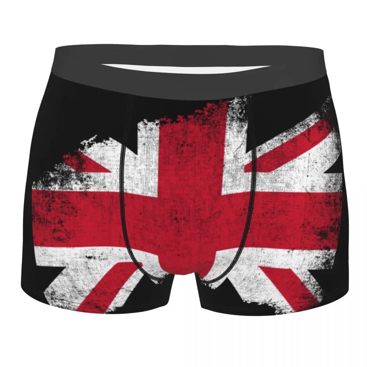 Flagraffigura personalizzata della bandiera del Regno Unito, bandiera del Regno Unito, bandiera della Gran Bretagna, bandiera britannica, biancheria intima da uomo, boxer traspiranti