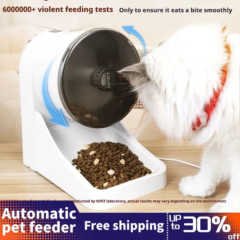 Dispenser automatico di cibo per gatti da 3 litri con pulsante WiFi Alimentatore per cibo per cani per gatti intelligente Ciotola in acciaio inossidabile Forniture per animali domestici