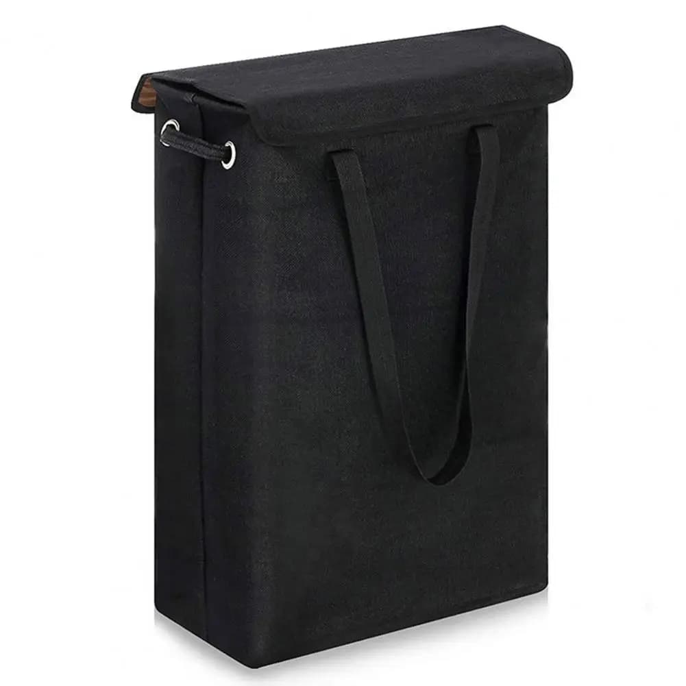 Slim Laundry Basket Foldable Laundry Storage Bag with Ergonomic Handle Capacity Clothes Organizer Dustproof Laundry for Home