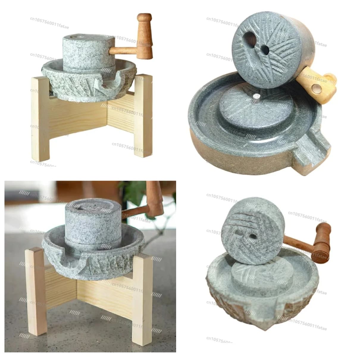 Mini home Coffee bean grinder machine crusher retro Hand Coffee frame Mill Grains Spices Natural small stone Mill ornaments gift