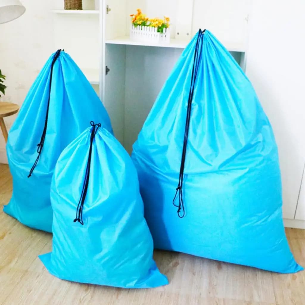 Organizer for reusable linen bag with waterproof pocket with coulisse for travel, camping, school