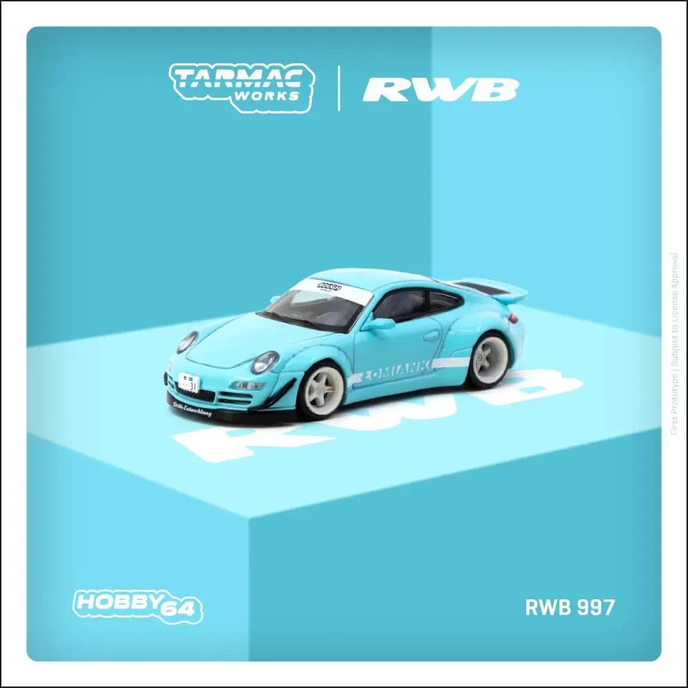 TW Disponibile 1:64 RWB 997 Lomianki Blue Collection Toys Tarmac funziona modello di auto pressofuso