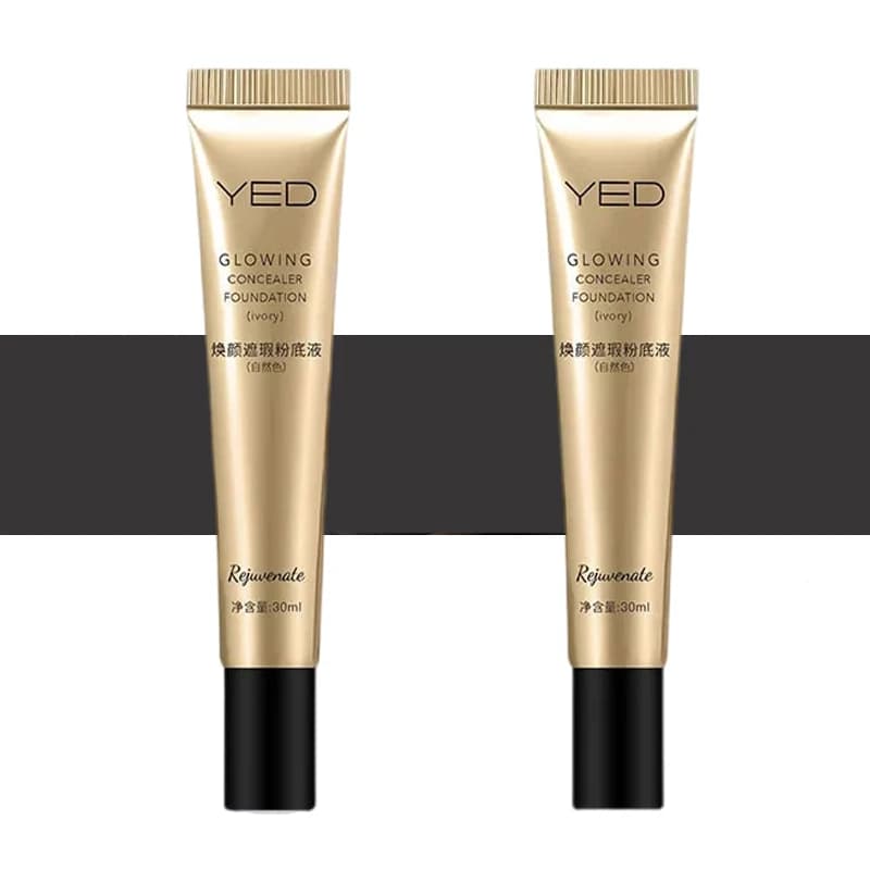 YED Correttore liquido incandescente Base dorata Trucco Essenza Fondotinta Copertura delle imperfezioni Controllo del petrolio Maquillaje impermeabile a lunga durata