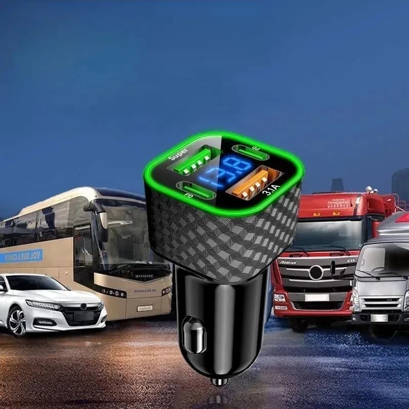 Display Fast charging adapter for Honor for Super charger from 380 W USB + charger for phone from car type C Dual PD 4 in 1 with voltage 1 pc