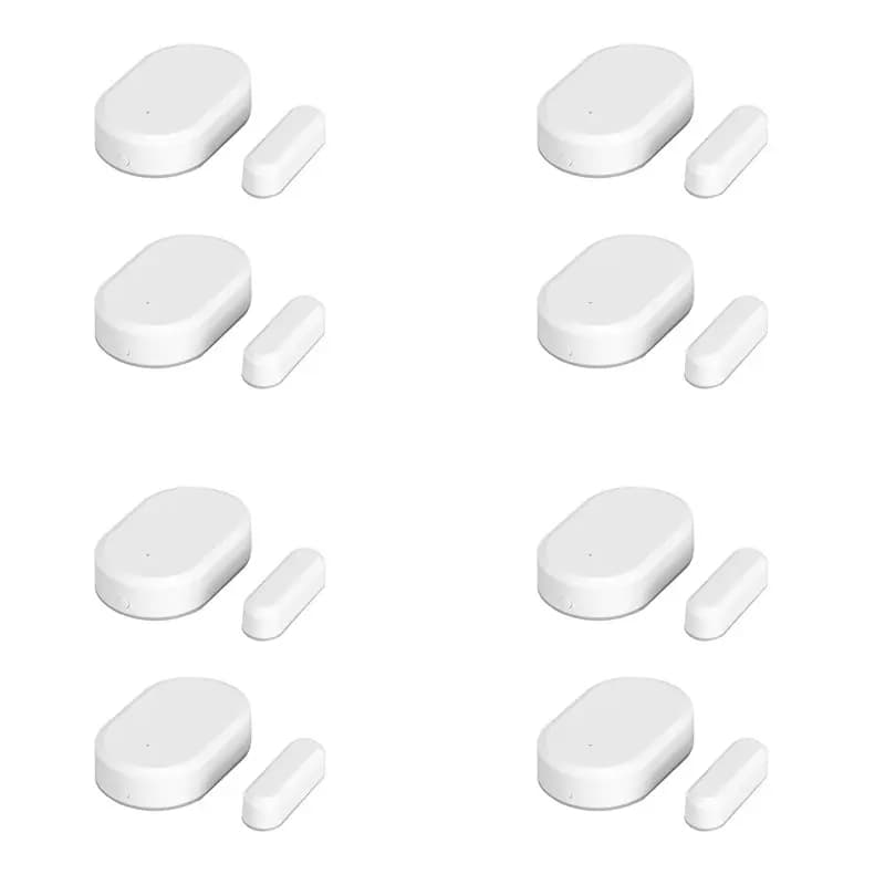 【NUOVISSIMO】 Tuya Zigbee 3.0 Rilevatori di contatti intelligenti Cancello di sicurezza Sensore per porte e finestre Trasduttore Smart Life Home (8 pezzi)