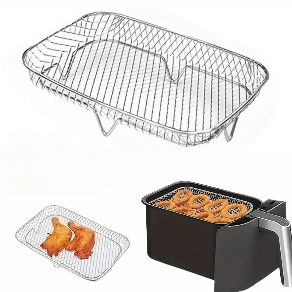 Rectangular Air Frying Machine Grill for Roasting Cooling Tray for Frying Machine Rastrelliere for Stackable Dehydrator Basket for Frying Food for Cooking Kitchen Tools