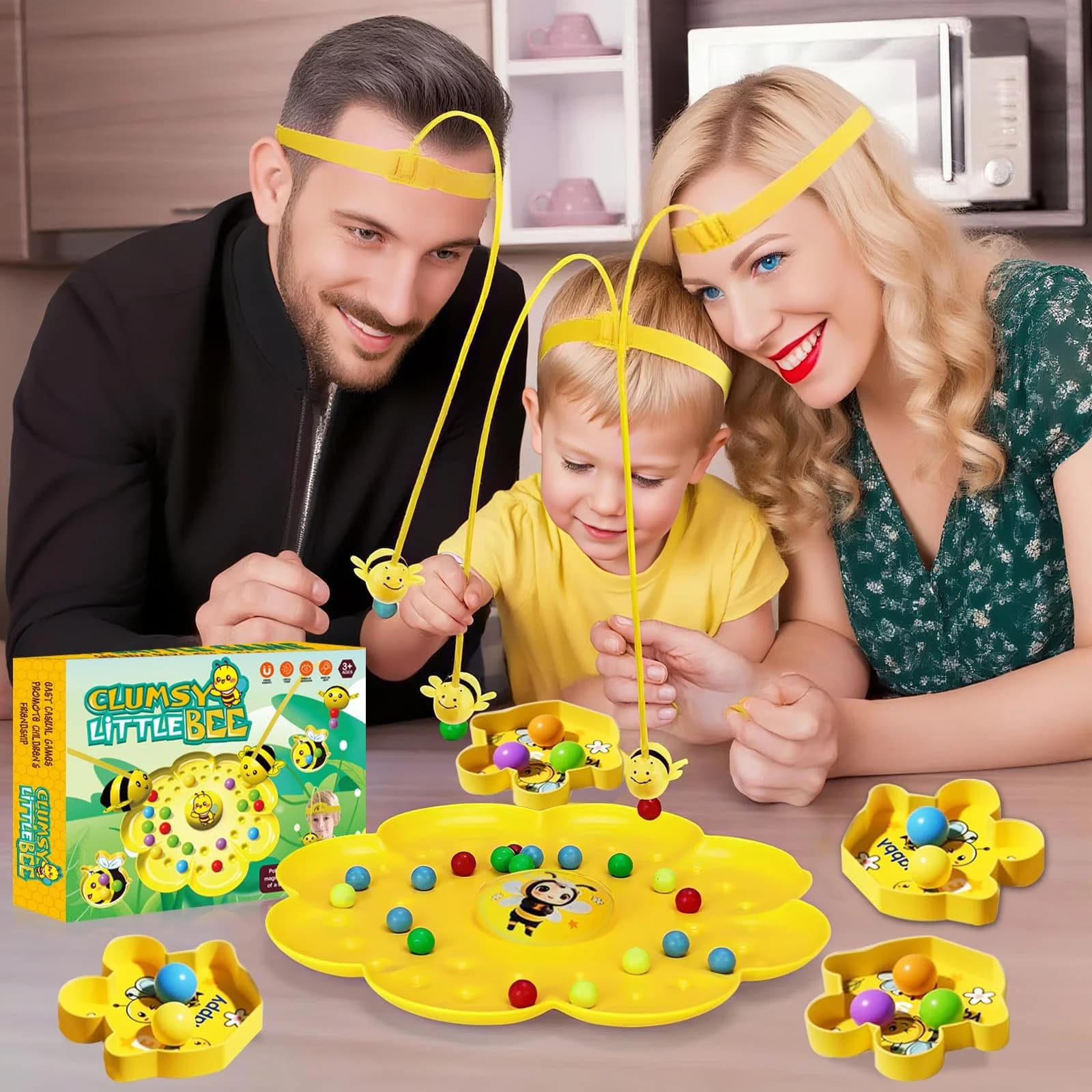 Gioco da Tavolo Interattivo Educativo Little Bumblebee, Giocattolo Puzzle di Pesca Multifunzionale, Gioco Familiare per Bambini, Regalo di Natale