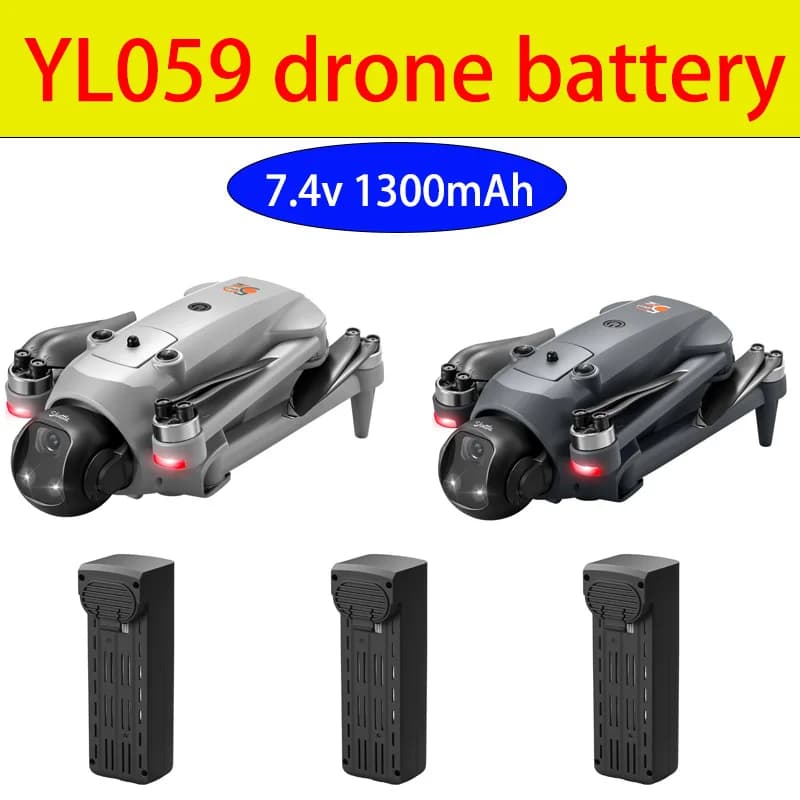 Original YL059 Drone Battery Motor Brushless RC Quadcopter Spare parts 7.4V 1300mAh Battery accessories Li-Ion