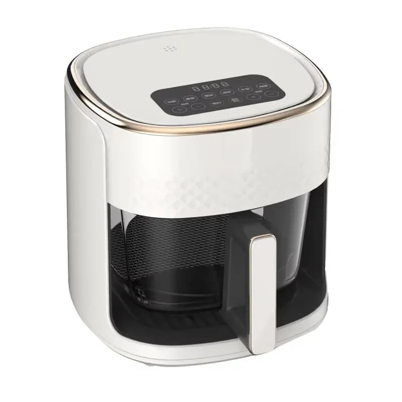 For Glass Basket 1200W 4.5L Visual Drawer Screen Touch Appliances Digital Electric Commercial Air Fryer