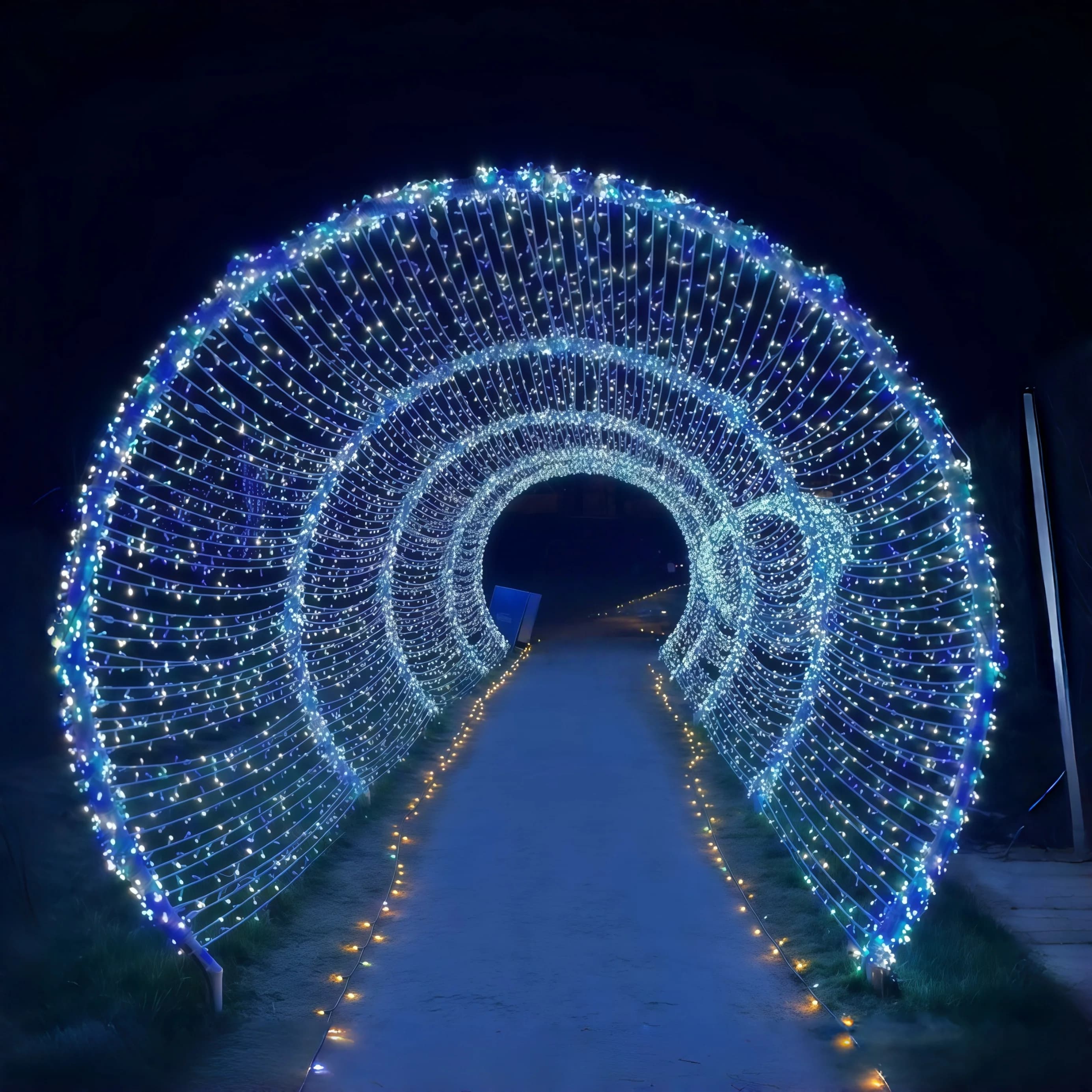 Arco Luminoso LED Romantico per Decorazioni Esterne di Piazze, Matrimoni e Natale con Luci Scintillanti