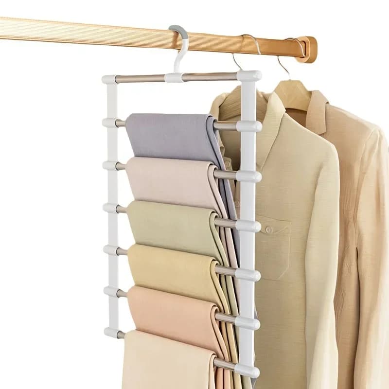 Organizzatori per Armadio e Sistema Salvaspazio per Pantaloni, Appendiabiti in Lega di Alluminio per Organizzazione Vestiti, Jeans e Pantaloni