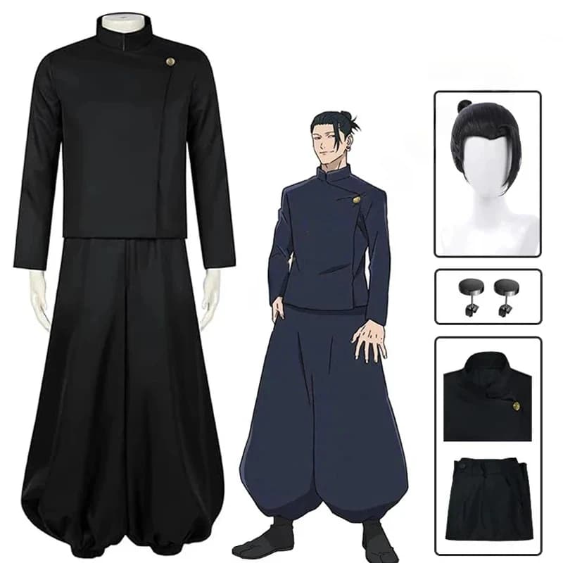 Gojo Satoru Cosplay Costume Uniform for Men Jujutsu Kaisen Cosplay Outfit And Sunglasses Geto Suguru Cosplay Uniform
