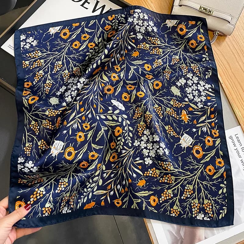 Sciarpa Quadrata in Raso di Seta 100% Vera Moda 2026 per Donna, Foulard, Hijab, Sciarpa da Collo, Bandana, Coprispalle, Sciarpa da Polso, Bufanda, Echarpe