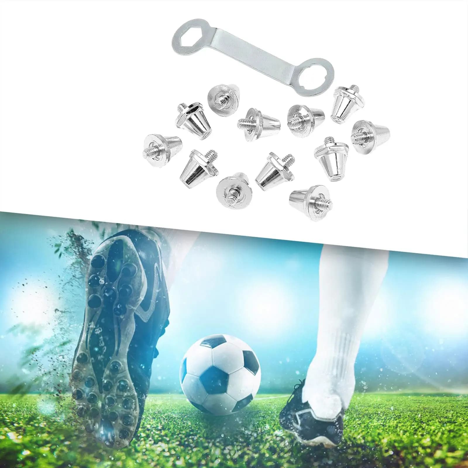 Soccer Boot Studs 13 Mm 11 Mm Universal Fit M5 Threaded Replacement Spikes for Outdoor Athletic Sneakers