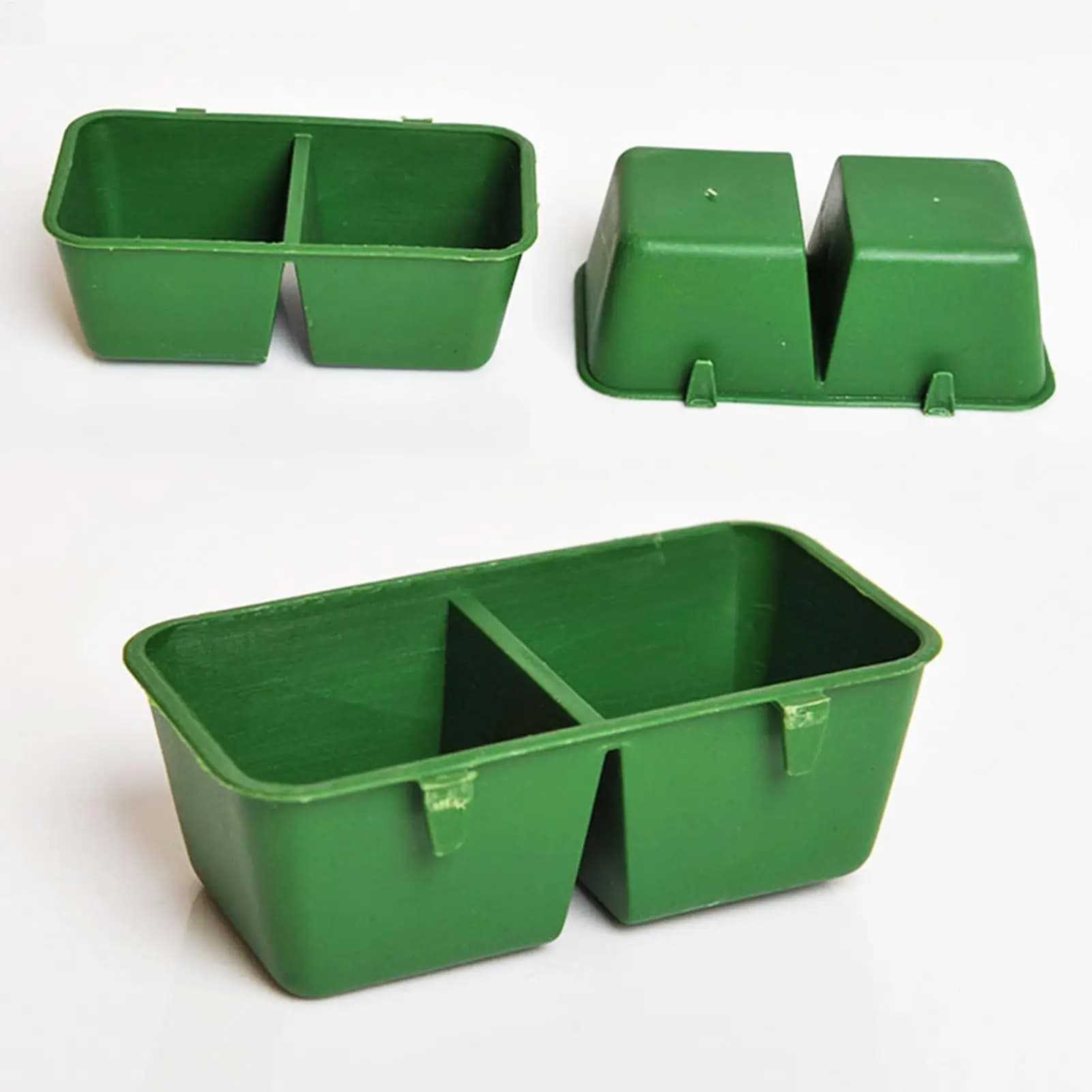 Ciotola 2 in 1 per Cibo e Acqua per Uccelli, Coppa Doppia per Pappagalli, Alimentatore in Plastica per Gabbie di Piccioni, Dispenser per Cibo e Acqua per Uccelli e Pappagalli ​