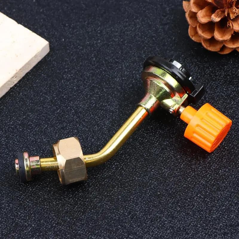 Camping Butane Gas Refill Adapter Cylinder Filling Connector Outdoor Cookware Lightweight Hiking Tool