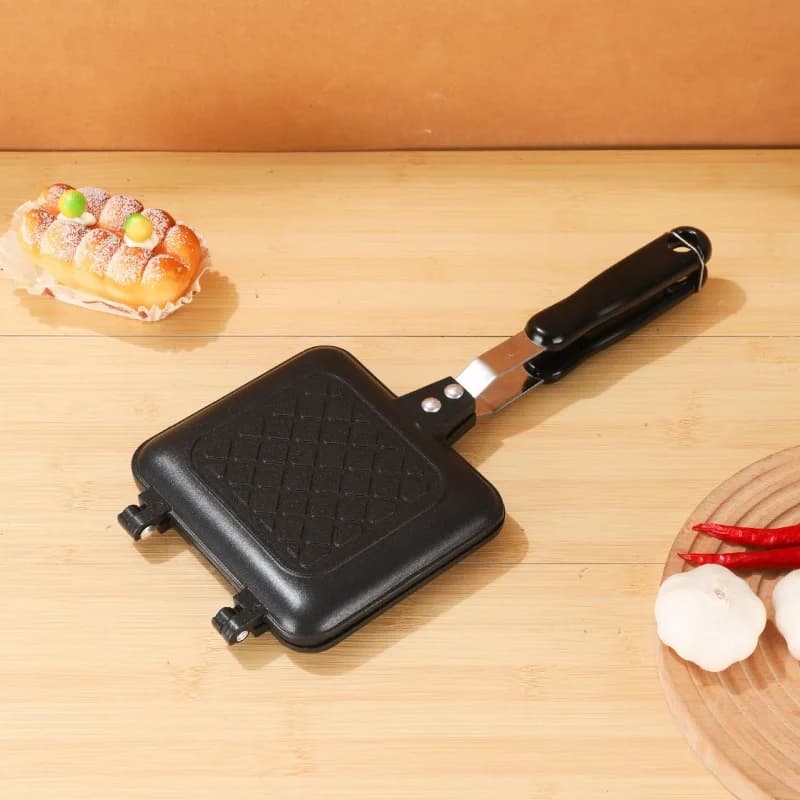 Pane Sandwich Bakeware padella antiaderente a doppia faccia cucina domestica cottura colazione Waffle Pancake padella per uova