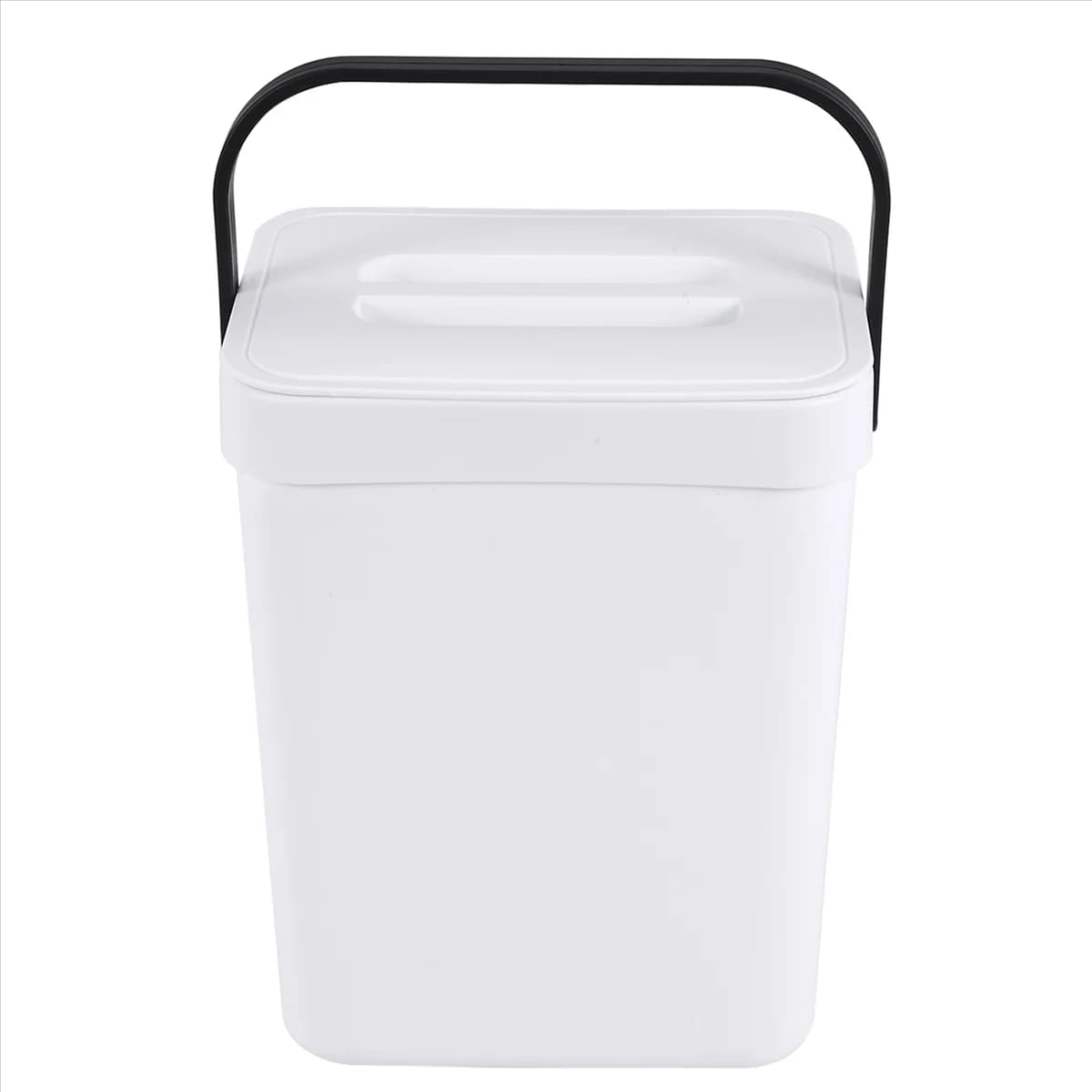 [in stock] Pattumiera per compost da cucina da 1,3 galloni con coperchio Pattumiera per rifiuti alimentari Pattumiera per bagno piccola e leggera bianca