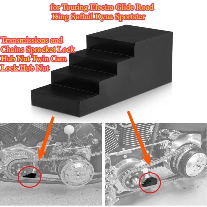 Dado di bloccaggio pignone per trasmissioni e catene Twin Cam per Touring Electra Glide Road King Softail Dyna Sportster
