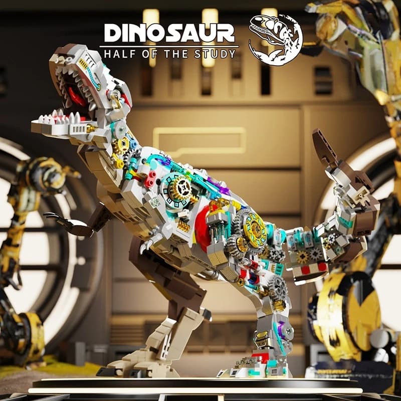Semi meccanico Tyrannosaurus Rex Triceratops assemblaggio blocchi di costruzione dinosauro giocattoli educativi per bambini regalo di Natale