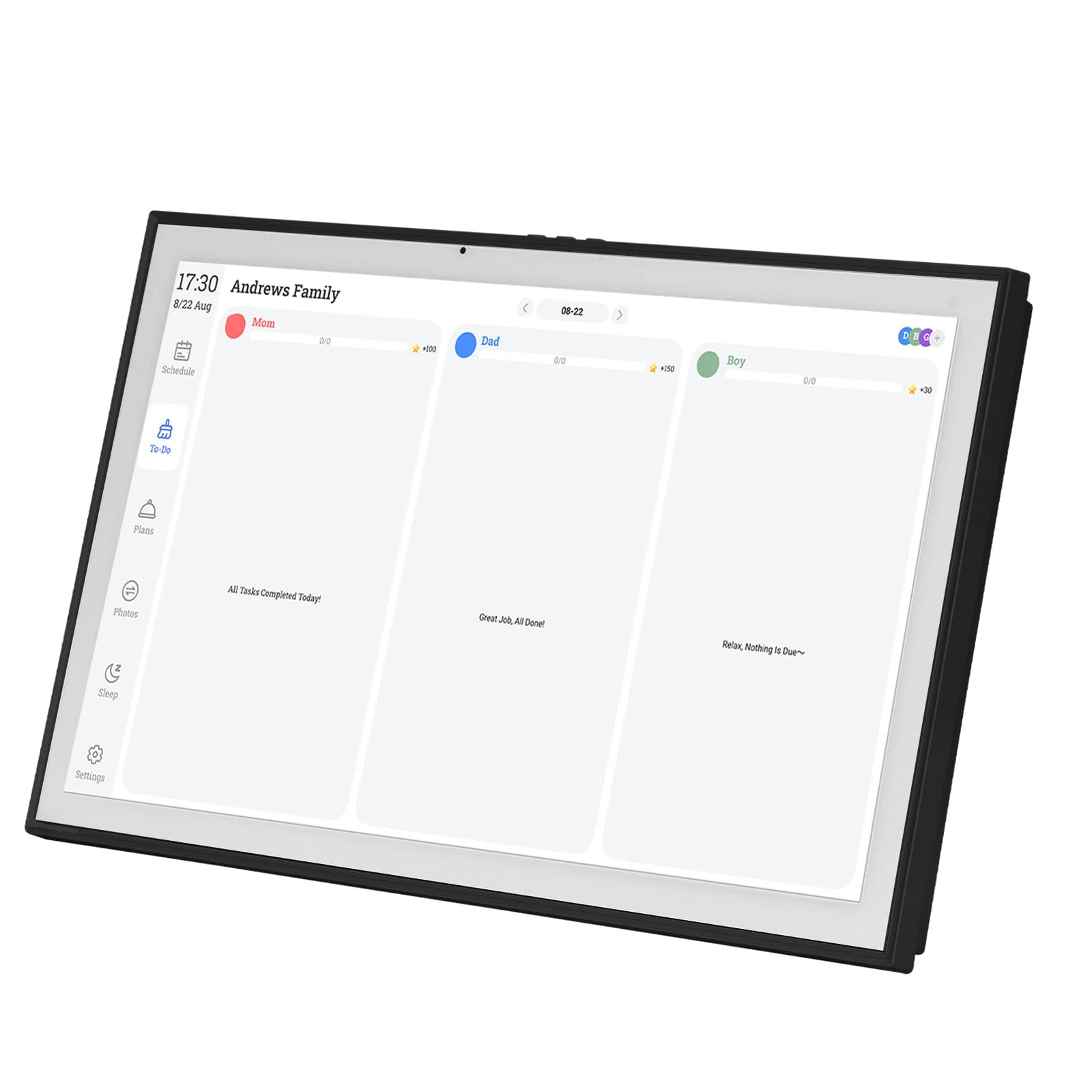 Organizzatore Familiare Intelligente da 21,5 Pollici con Display Touchscreen Interattivo Montabile a Parete e su Scrivania