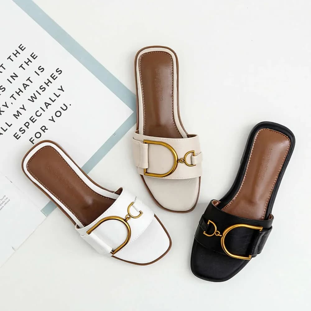 Sandali Estivi da Donna 2025, Scarpe Firmate di Lusso, Ciabatte alla Moda per Signora
