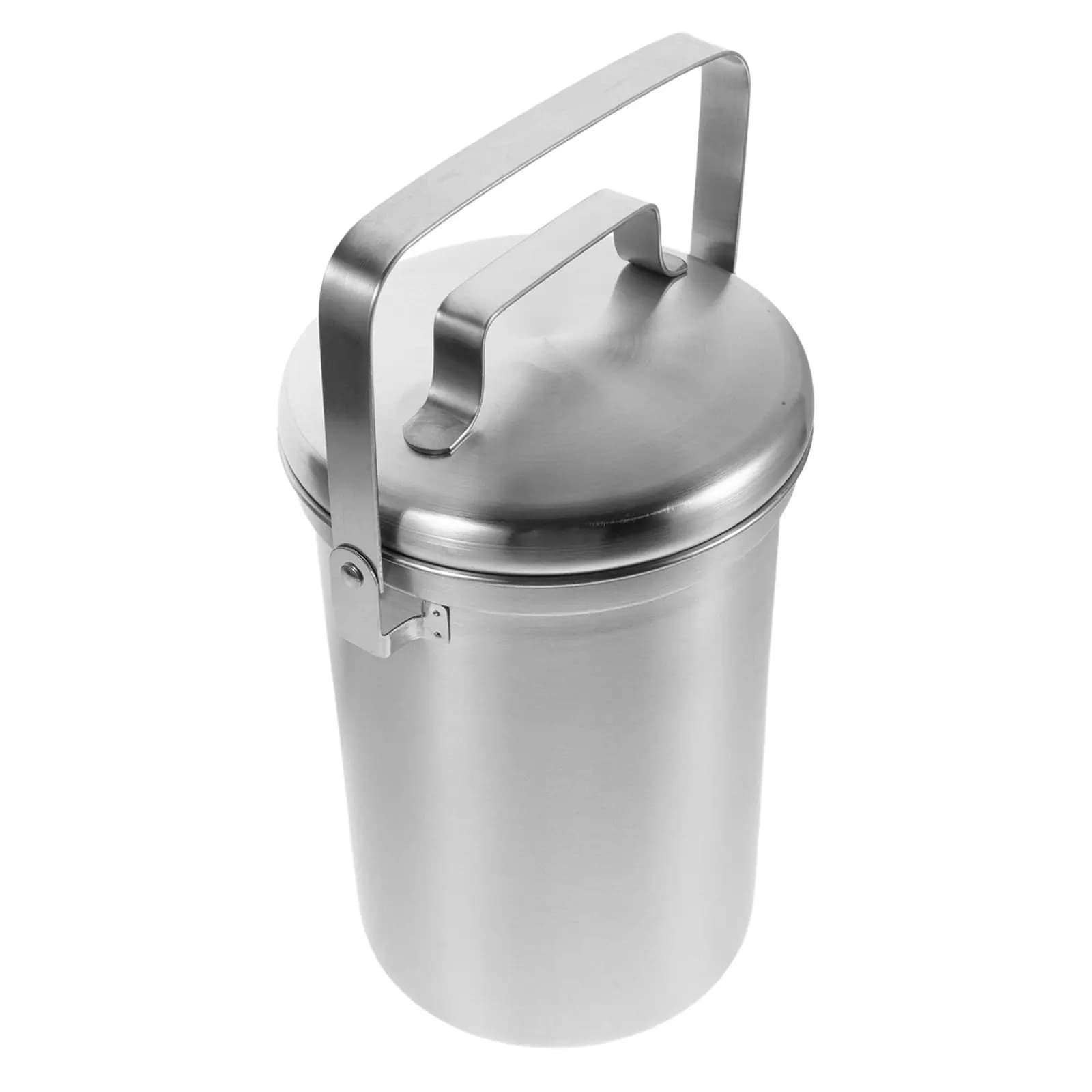 Contenitore per Compost da Cucina in Acciaio Inox 3L, Bidone per Rifiuti Alimentari da Interno con Coperchio
