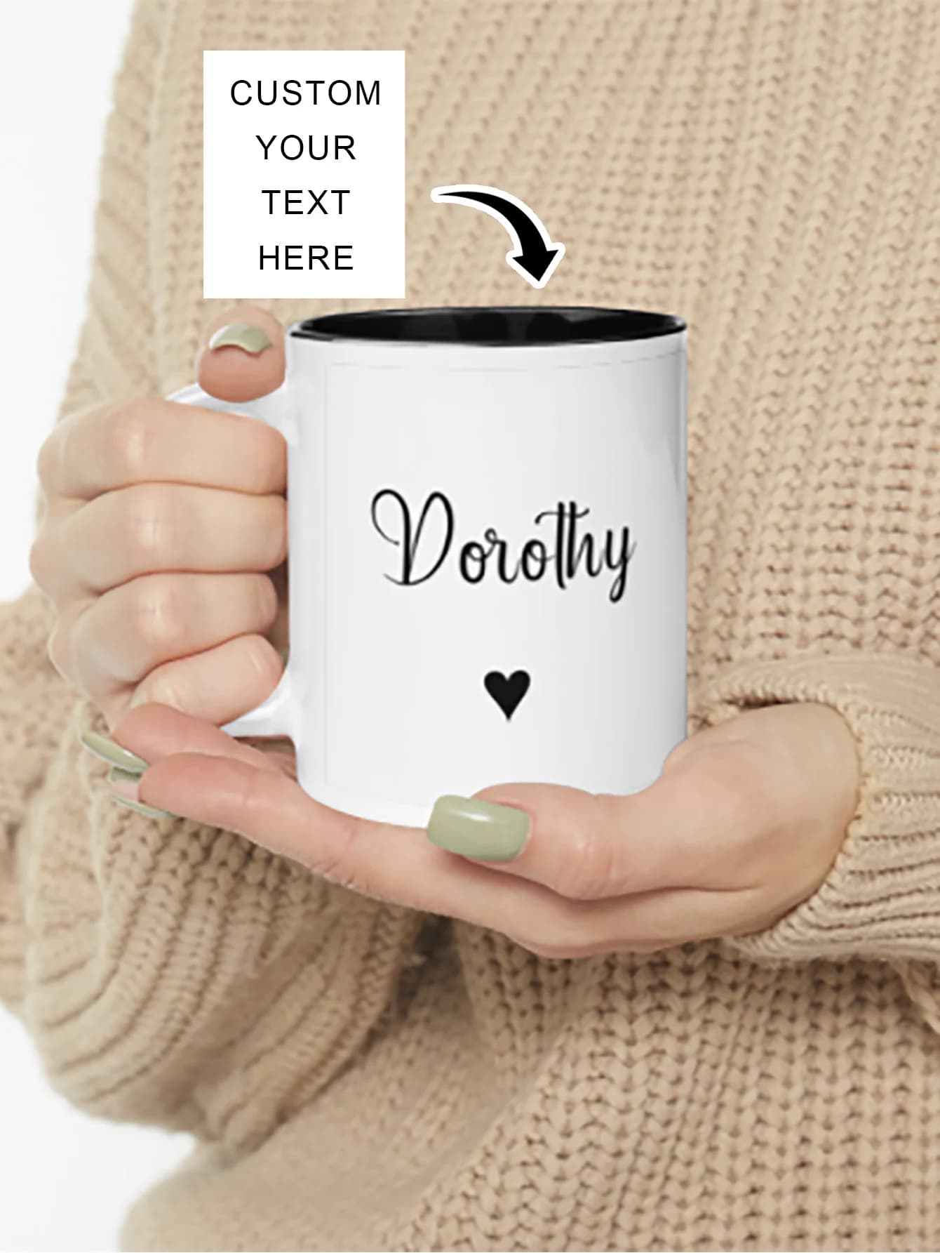 1 piece customised cup with photo and text, unique gift for wedding anniversaries, Valentine's Day moving in a ne